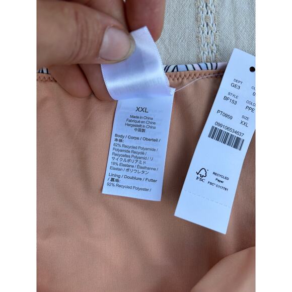 NWT J. Crew Cheeky Bikini Bottom Style BF153, Kaleidoscope Pastel Design, Sz XXL - Picture 3 of 3